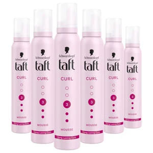 Schwarzkopf Taft Curl Mousse haarmousse - voordeelverpakking - 6 x 200 ml