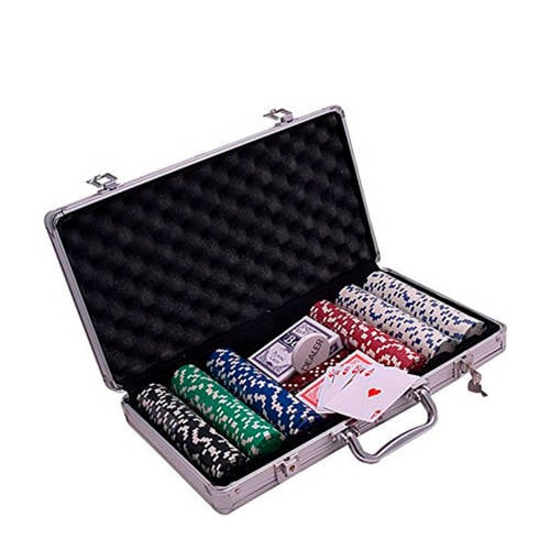 Buffalo Pokerset aluminium koffer 300 chips kaartspel