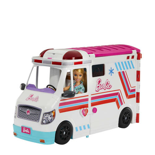 Barbie 2-in-1 speelset ambulance en kliniek