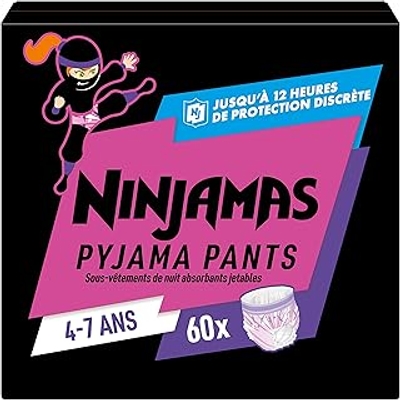 Pampers Ninjamas Pyjama Pants meisjes 4-7 jaar - 60 stuks