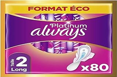 Always Platinum maandverband met vleugels, maat 2 - 80 stuks