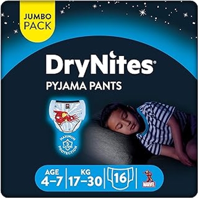 Huggies DryNites Pyjama Pants jongens 4-7 jaar - 16 stuks