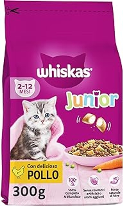 Whiskas Croccantini Junior 2-12 maanden met kip, 14 x 300 gr - kattenbrokken