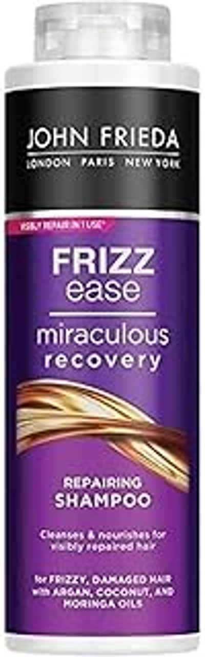 John Frieda Frizz Ease Miraculous Recovery Shampoo voor Droog, Beschadigd en Pluzig Haar - 500 Milliliter - Herstelt Beschadigd Haar