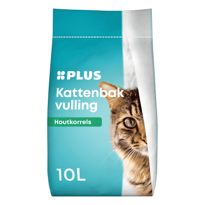 Plus Kattenbakvulling houtkorrels 10 liter 10 L