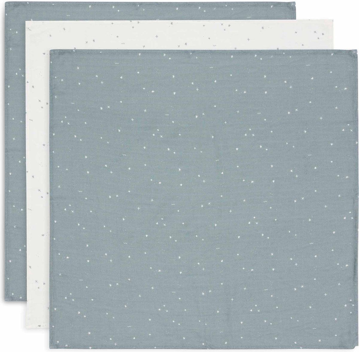 Jollein hydrofiele doek small - set van 3 Twinkling - Sea Green