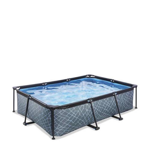 EXIT Frame Pool 220x150x60cm (12v Cartridge filter) - Grijs