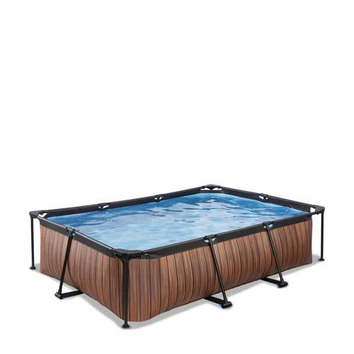 EXIT Frame Pool 300x200x65cm (12v Cartridge filter) - Houtbruin