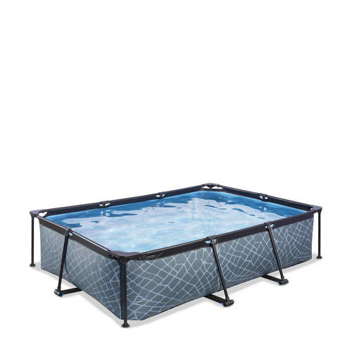 EXIT Frame Pool 300x200x65cm (12v Cartridge filter) - Grijs