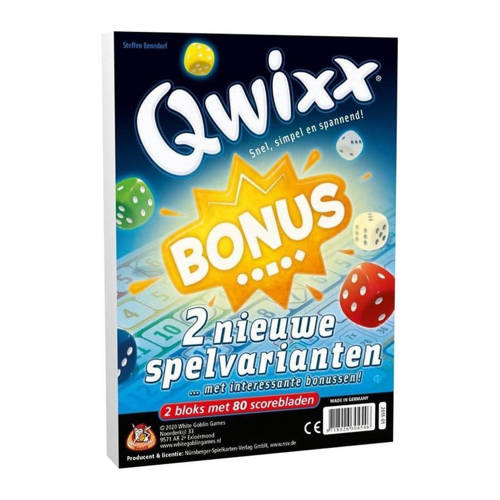 White Goblin Games Qwixx Bonus dobbelspel 2 nieuwe spelvarianten