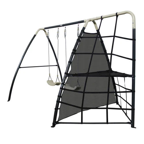 Axi Metal Playground with double swing and climbing frame