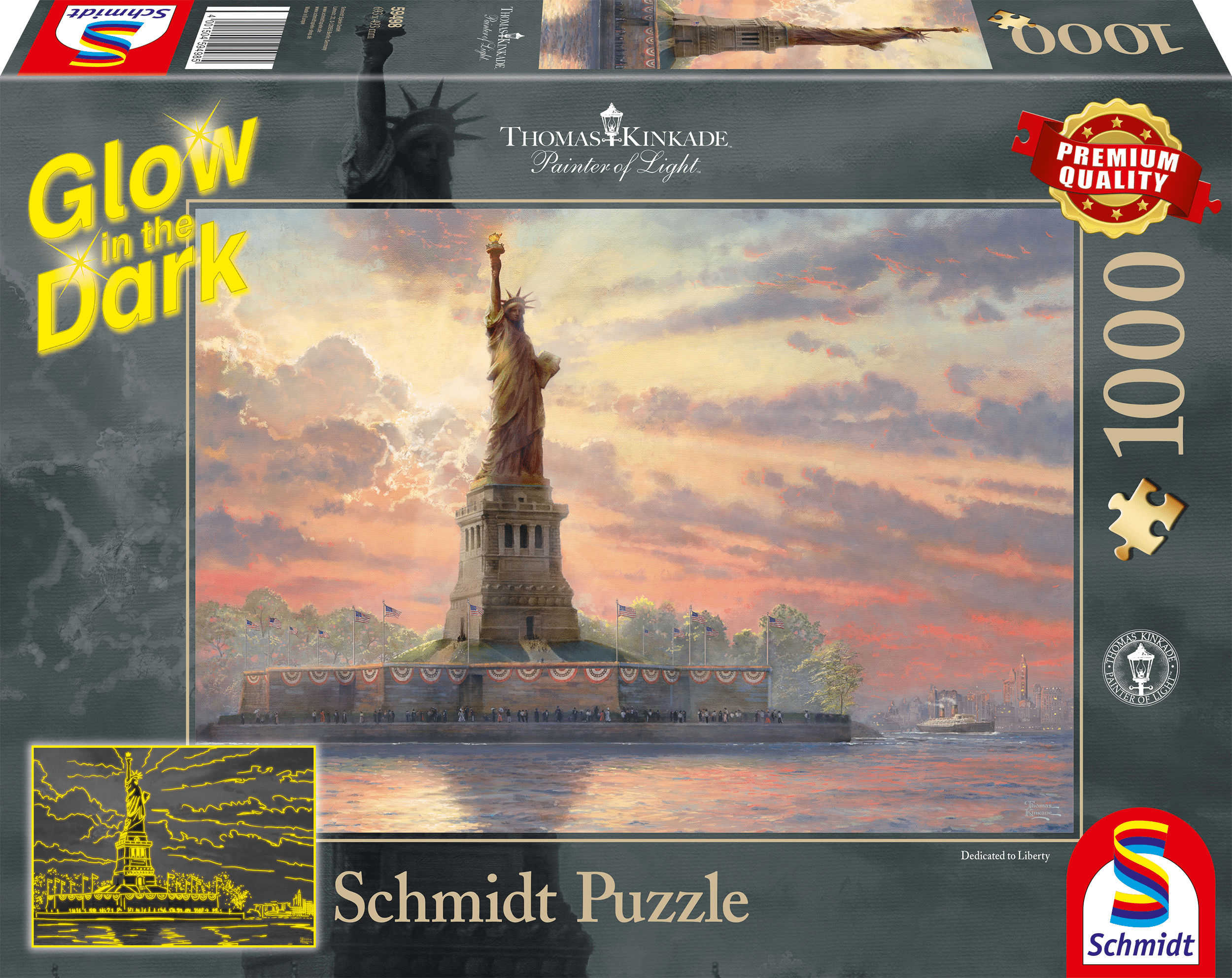 Schmidt Statue of liberty in the twilight 1000 stukjes