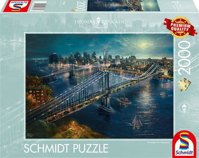 Schmidt - Legpuzzel - Maan boven Manhattan - Thomas Kinkade Studios - 2000 stukjes - Volwassenen - vanaf 14 jaar
