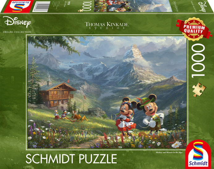 Schmidt Disney: Mickey en Minnie in de Alpen - Puzzel (1000)