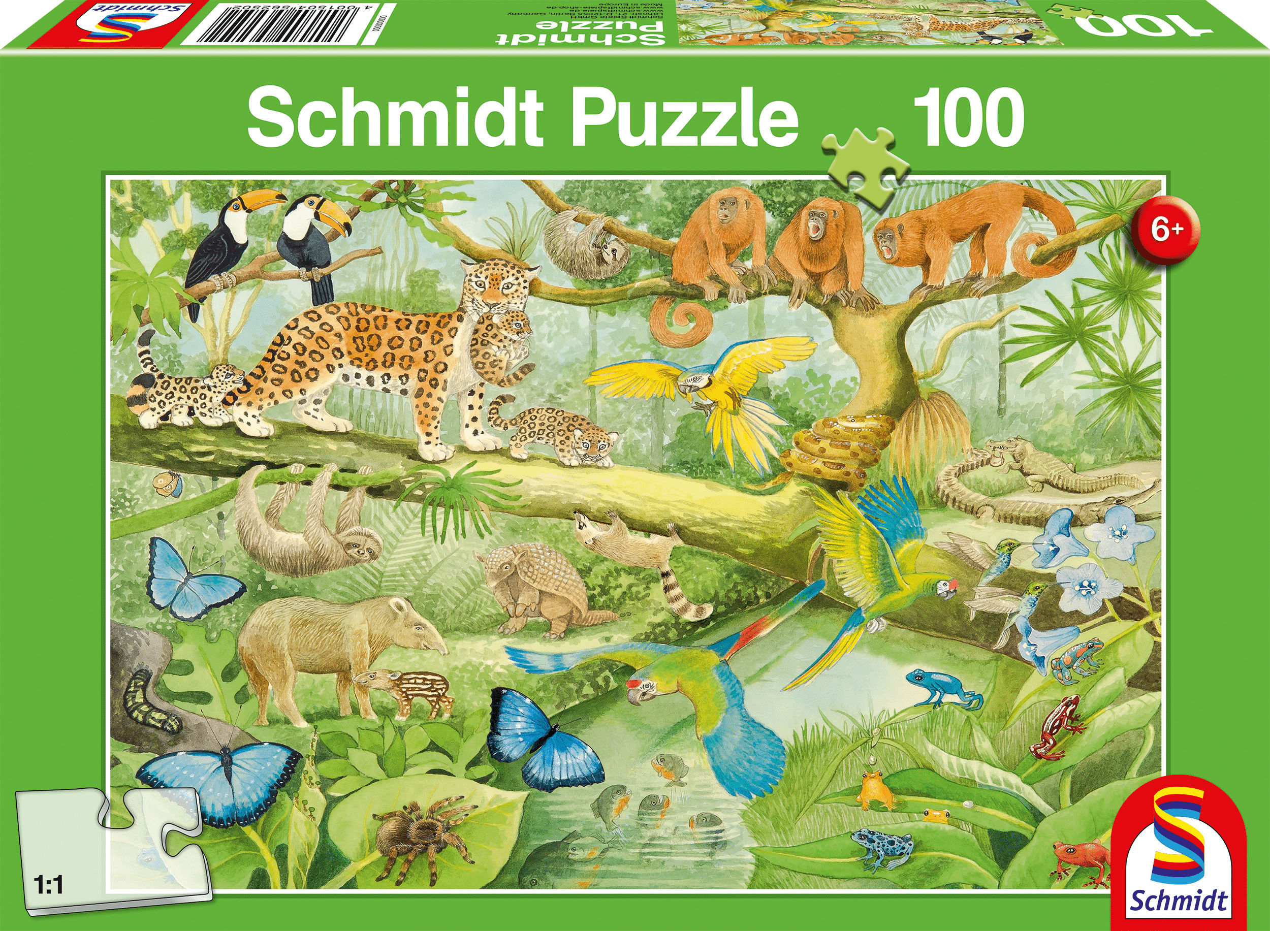 Schmidt Dieren in de jungle 100 stukjes