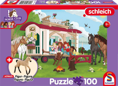 Schmidt Paarden Club Legpuzzel 100 Stukjes + Paard Speelfiguur - Schmidt