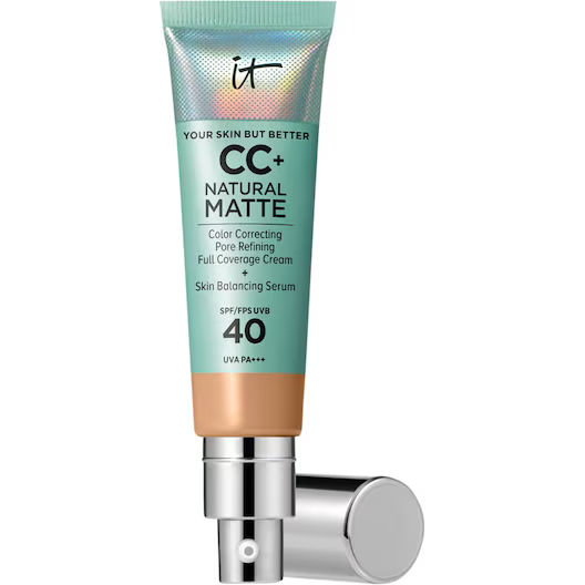 It Cosmetics Your Skin But Better CC+ Natural Matte SPF40 Foundation - Matte & Stralende Finish - Neutral Tan - 32ml