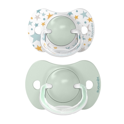 Suavinex Dreams Reversible Duo Blue 6-18m 2 stuks Silicone Fopspenen SXSDP2083126
