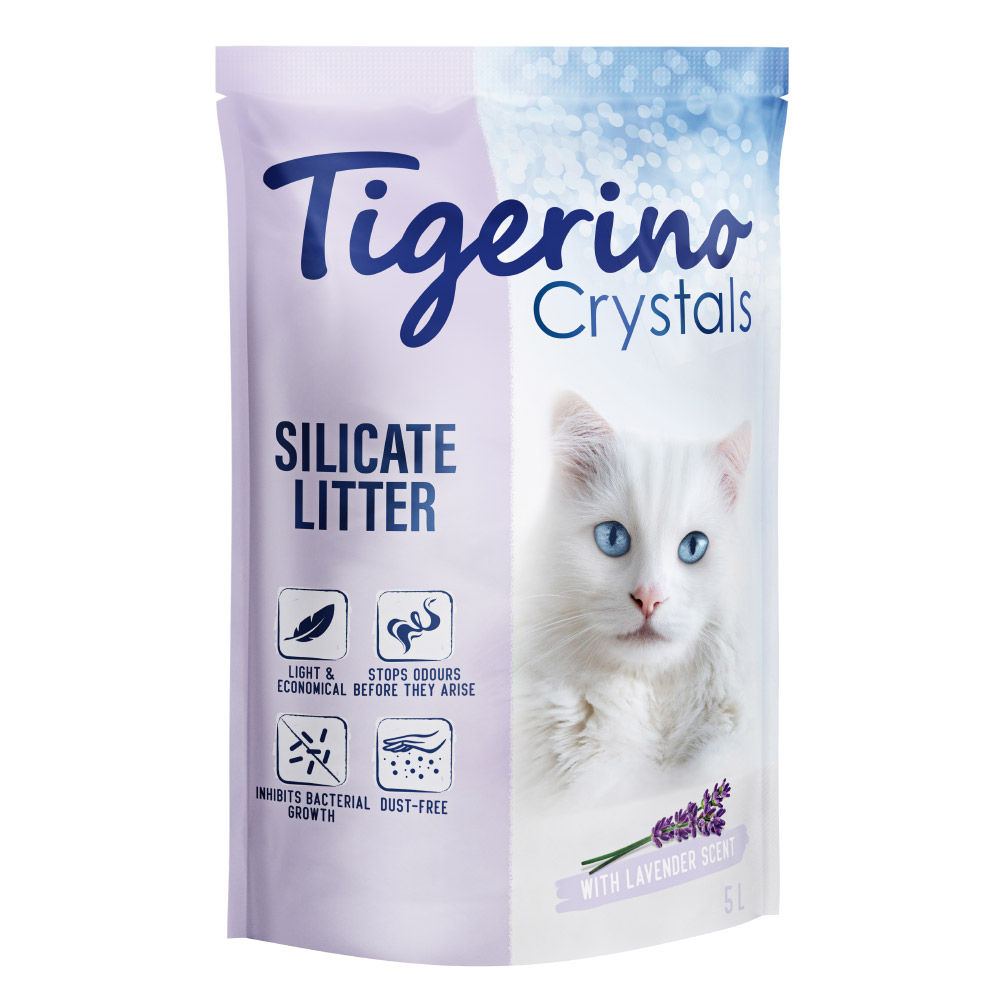 5L Lavendel Tigerino Crystals Kattenbakvulling Silicaat