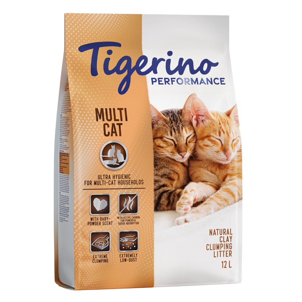 2x12l Tigerino Performance Multi-Cat Kattenbakvulling