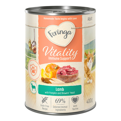 12x400g Feringa Vitality Immune Immune - Lam natvoer voor katten - natvoer katten
