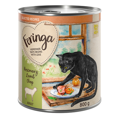 24x800g Rozemarijn Lamskotelet Feringa Selected Recipes Katten Natvoer - natvoer katten