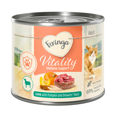 6x200g Feringa Vitality Immune Immune - Lam natvoer voor katten - natvoer katten