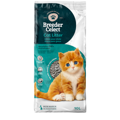 BreederCelect Kattenbakvulling - 100% Gerecycled - 10 liter