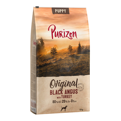 2x12kg Purizon Puppy Black Angus met Kalkoen Honden Droogvoer - hondenbrokken