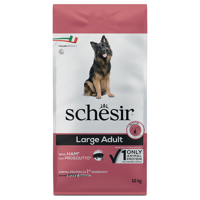 2x 12kg Schesir Dog Large Adult met ham droogvoer voor honden - hondenbrokken
