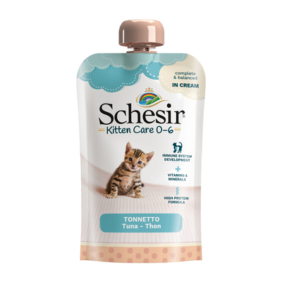 10x 150g Schesir Kitten in Cream Tonijn natvoer voor katten - natvoer katten