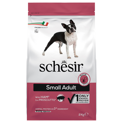 2kg Schesir Dog Small Adult met ham droogvoer voor honden - hondenbrokken