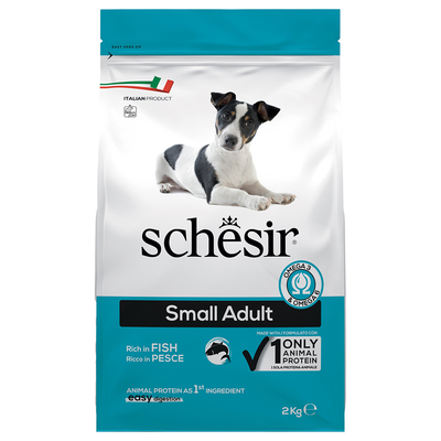 Voordeelpakket: 2x 2kg Schesir Dog Small Adult met vis droogvoer voor honden - hondenbrokken