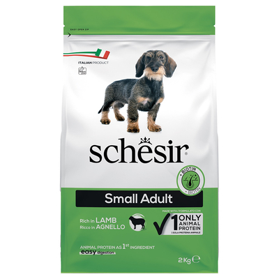Voordeelpakket: 2x 2kg Schesir Dog Small Adult met Lam hondenvoer droog - hondenbrokken
