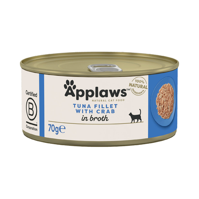 24x70g Tonijn met Krab Applaws Kattenvoer - natvoer katten
