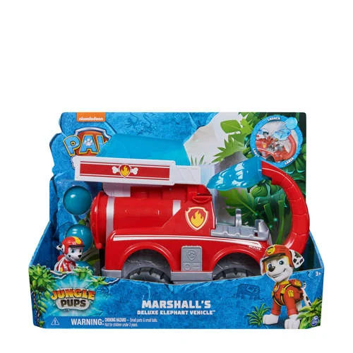 Paw Patrol Jungle Pups Marshall's Olifant brandweerwagen met projectielwerper