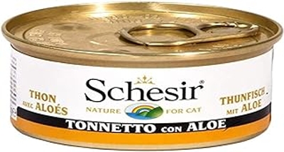 Schesir, Natvoer voor volwassen katten met smaak, tonnetto met aloë van zachte gelei, in totaal 2 kg 24 afzonderlijke blikjes à 85 g - natvoer katten
