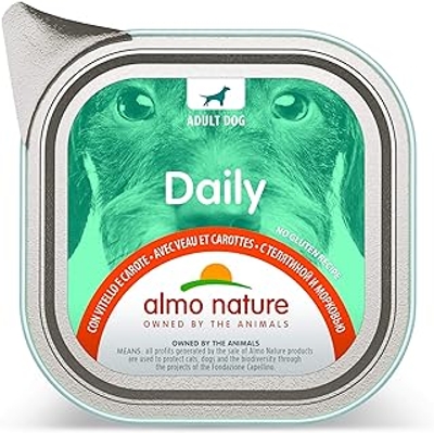 almo nature Daily met kalf en wortelen, zonder gluten, 32 x 100 gr - natvoer honden
