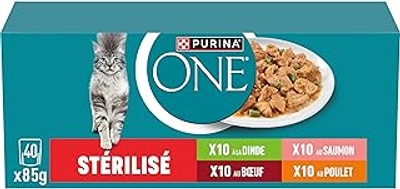 Purina ONE Sterilcat - Kattenvoer Natvoer - Mix Selectie - 40 x 85 gr natvoer katten