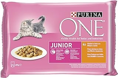 PURINA ONE Single Serve – Junior – kip – 12 x 4 48 x 85 g - natvoer katten