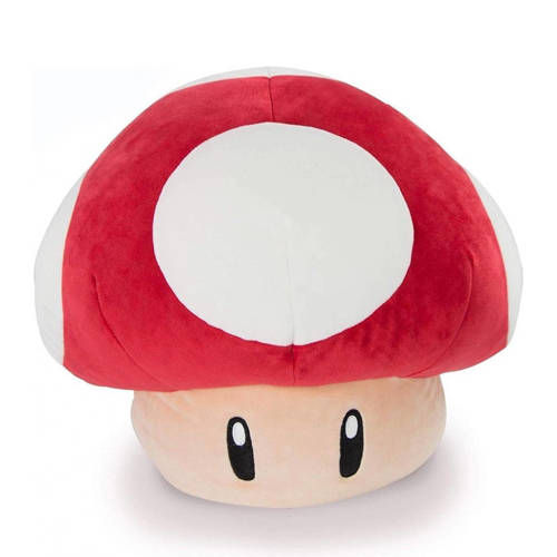 Tomy Super Mario Super Mushroom Mocchi Mocchi Club knuffel 37 cm