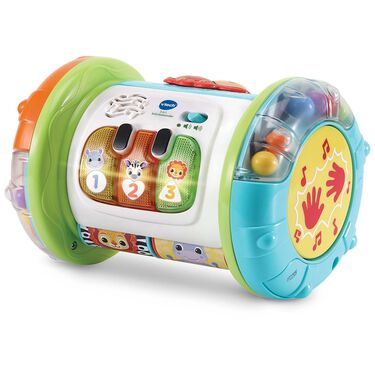 VTech Baby 3-in-1 Kruiprol - Educatief Speelgoed - Activiteitenroller met Lichts- en Geluidseffecten - Cadeau - Baby Speelgoed 9 Maanden