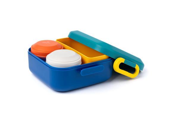 Amuse Rikko lunchbox met divider + 2 snackboxen Midnight Lagoon