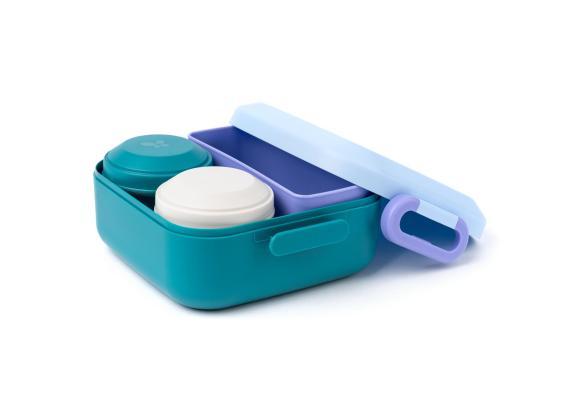 Amuse Rikko lunchbox met divider + 2 snackboxen Lagoon Sky