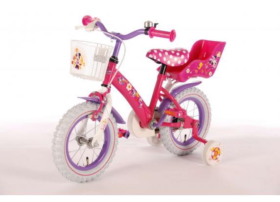 Volare Bicycles - Minnie Bow-Tique Minnie 12" meisjesfiets met poppenzitje