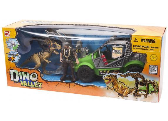 - Dino Valley Dino Valley Dino Catch buggy met figuur en 2 dino's