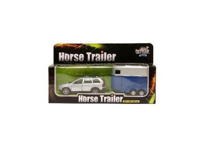 Kids Globe Die-cast Volvo XC90 met Paardentrailer, 27cm