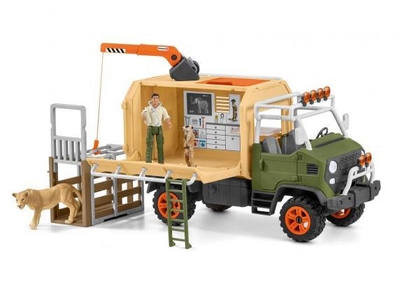 schleich WILD LIFE Speelfigurenset - Grote Reddingstruck voor Dieren - Kinderspeelgoed voor Jongens en Meisjes - 3 tot 8 jaar - 10 onderdelen - 42475