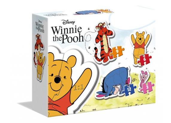 Clementoni - Winnie de Poeh Winnie the Pooh 3+6+9+12 stukjes