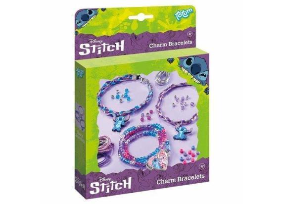 Disney Lilo en Stitch Totum 3 bedel armbandjes maken met kralen, hart- en 2 Stitch bedels - creatief speelgoed wikkel- en vlecht technieken -